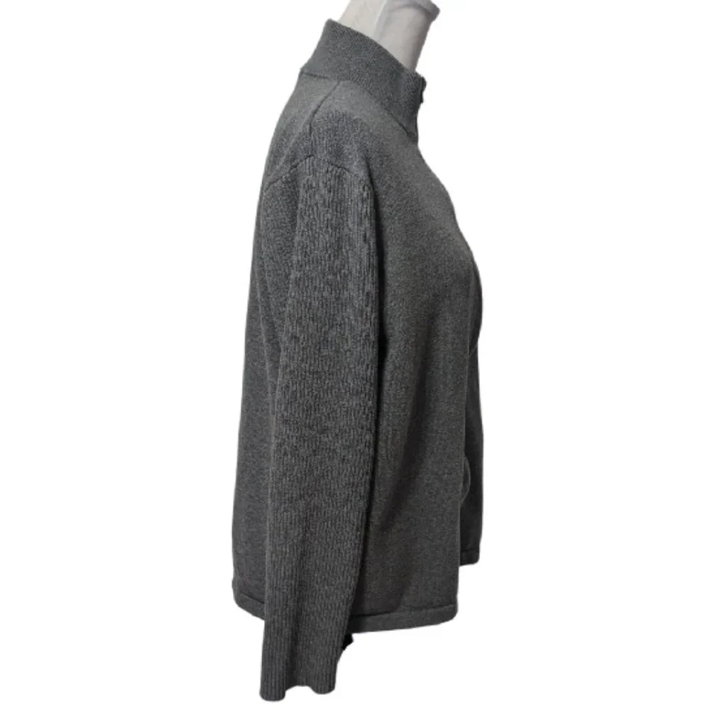 MICHAEL KORS Men's Full Zip Size XL Gray Dress Sweater - Picture 3 of 9